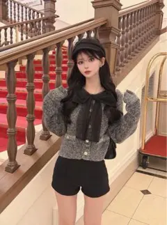 GRL チュールリボンラメニットトップス[lt155]