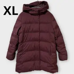 美品✨ユニクロ　シームレスダウンショートコート　ダウンジャケット　XL ワイン
