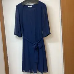 NATURAL BEAUTY BASIC ワンピース　ネイビー　美品