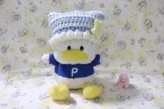 ぬい服　猫耳ニット帽　ハンドメイド　編み物
