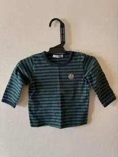 familiar ストライプ柄長袖Tシャツ 80