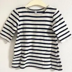 無印良品　ストライプ 長袖ニット　チュニック 80センチ