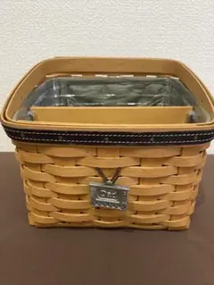 ロンガバーガーバスケット　9 ロンガバーガー / Longaberger バスケット 大 蓋つきかご 中古