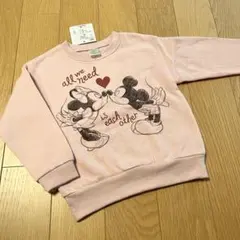 Disney ミッキー＆ミニー 裏起毛トレーナー 95cm
