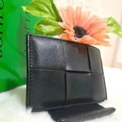 ✨極美品✨ボッテガ　パスケース　カードケース　イントレチャート　カセット　黒