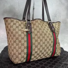 ✨美品✨GUCCI GG シェリーライン トートバッグ ブラウン レザー ロゴのサムネイル