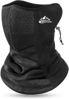 ネックウォーマー 防寒 調節コード付き フェイスカバー UVカット アウトドア