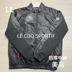 美品 ルコックスポルティフ メンズ ゴルフ 防寒 中綿 ジャケット 黒 LL