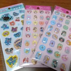 ディズニープリンセス エンジェルブルー シール　3種類3シートセット