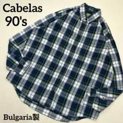 【希少】90'sCabela'sいなたいタータンチェックフランネルシャツ美品