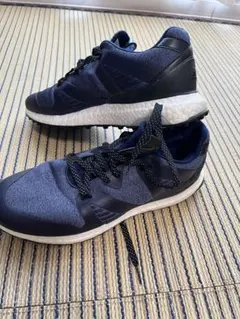 【美品】adidasアディダス スパイクレス ゴルフシューズ ネイビー 28cm