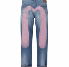 EVISU ストレートデニム ピンクカモメ w34 - メルカリ