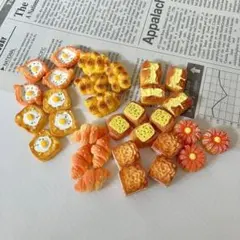 【30個】パン ベーカリ まとめ売り ミニチュア デコパーツ ドールハウス 60