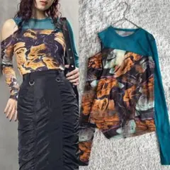 【美品】MURUA ムルーア カットアウトシアートップス