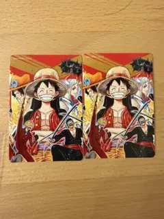 ナツコミ特製ダブルステッカー ONE PIECE×4 - メルカリ