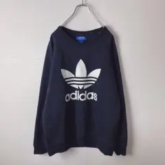 こ*様 adidas トレフォイル　裏起毛　トレーナー　スウェット　メンズ　古着のサムネイル