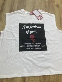 Ricca ricca ノースリーブTシャツ ホワイト　150 新品のサムネイル