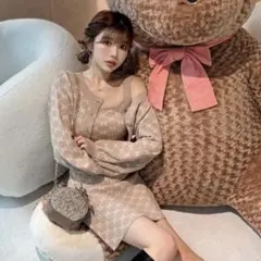 Darich  ダーリッチ DDモノグラムニットアンサンブル　ベージュ