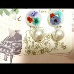 お花パールレジンアクセ 2way レストローズ、エフデ、ロペ