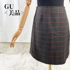 【美品】ジーユー GU チェック柄 ミニスカート