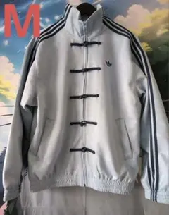 新年限定モデル アディダス 新中式 ジップアップジャケット ライトブルー M