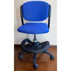 ITOKI 学習椅子 回転チェア キッズ 子供用 ブルー 高さ調節×