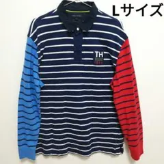 TOMMY HILFIGER【Lサイズ】メンズトレーナーストライプアシンメトリー