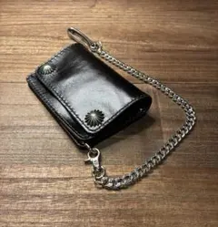 本革馬革コンパクトトラッカーウォレット