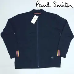 【新品タグ付き】ポールスミス 袖ストライプブルゾンジャケット L ダークネイビー