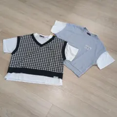 Lovetoxic半袖カットソー２着セットサイズM美品重ね着風