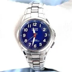 美品❣シチズンATTESA　H330　紺文字盤 　チタン　電波ソーラー　稼働品