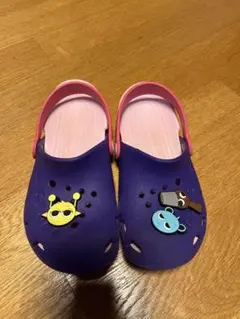 と*は様 クロックス 紫色 サボサンダル スプランキー付き　20㎝