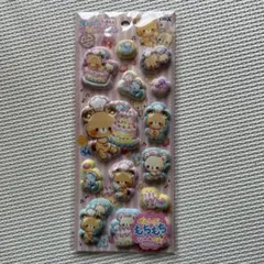 スーパーマシュマロシール 平成レトロ ぷくぷくシール もっちもちシール くま