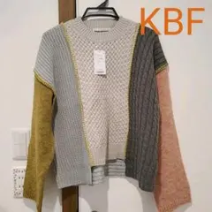 新品　KBF MIXカラーパッチワークニット　イエロー系その他