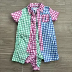 ラルフローレン ベビー ロンパース 6M チェック柄 半袖
