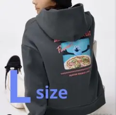 GU GIRLSヘビーウェイトスウェットパーカJR パペットスンスン L