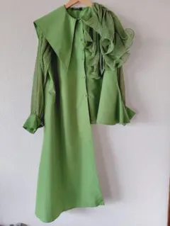 RONDA 荷葉邊長袖襯衫 不對稱 大翻領 F