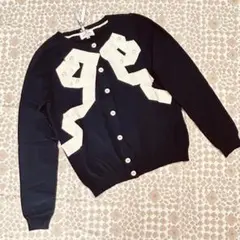 LANVIN en Bleu カーディガン　リボン　パール