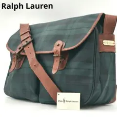 【高級◎】ラルフローレン ショルダーバッグ A4 斜め掛け 大容量 チェック