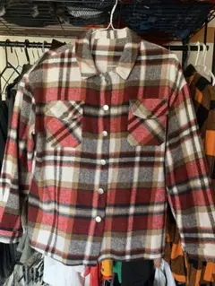 フランネル チェック柄シャツ 赤