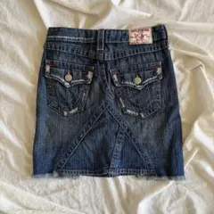 トゥルーレリジョン　デニムスカート　ミニスカ　y2k グランジ　平成　ギャル