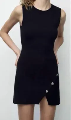 ZARA ミニ丈ニットワンピース　Lサイズ　新品未使用