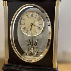 SEIKO セイコー DECOR デコール 回転飾り 電池式 置時計 面取ガラス