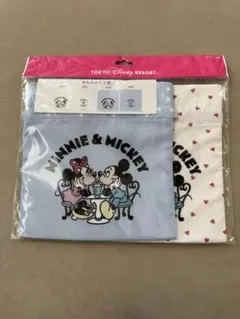 ミッキー&ミニー 巾着2枚セット