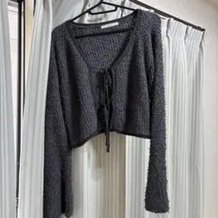 Ray Cassin グレー クロップドカーディガン