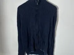 SPRITニットジャケット フルジップ ニット セーター ネイビー