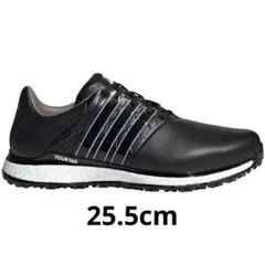 25.5）adidas ゴルフシューズ ✨新品未使用✨ ブラック スパイク アディダス 【ゴルフ】コードカオス 25 ミッドカット BOA スパイクレス
