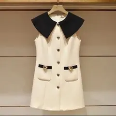 ビッグカラーハイデザインワンピース　L