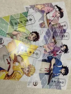 鬼滅の刃 A4クリアポスター セブンイレブン 全5種 コンプリートセット