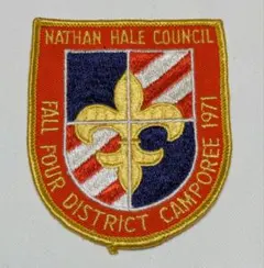 70s ボーイスカウト　​ネイサン・ヘイル・カウンシル　1971年 ワッペン ​